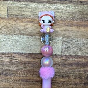 Nyato Lucky Cat Pop Bean Beaded Pen